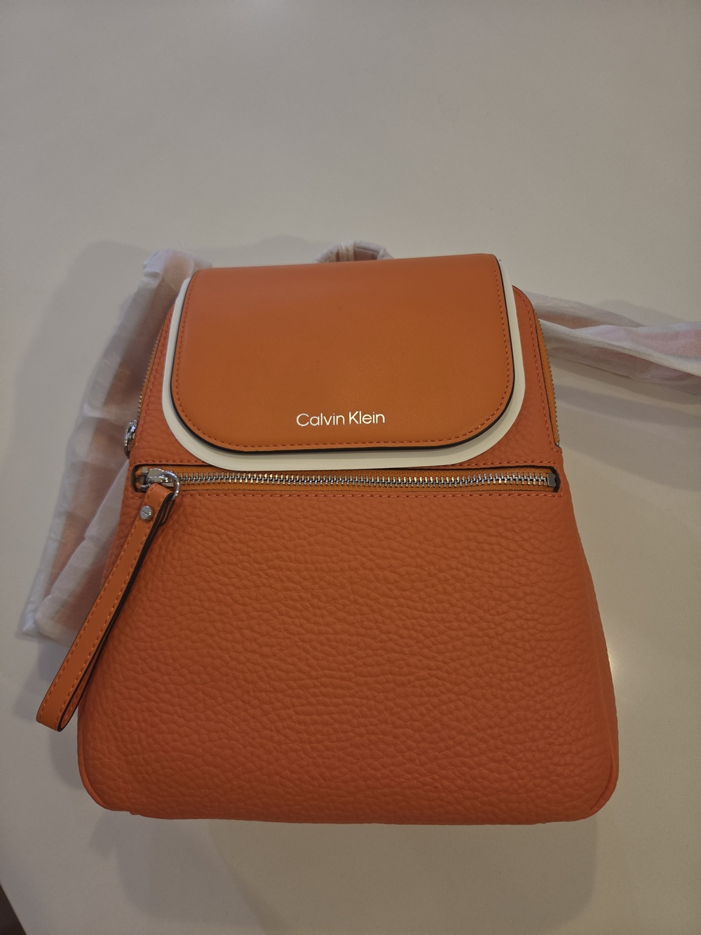 Calvin Klein Orange Mini Backpack